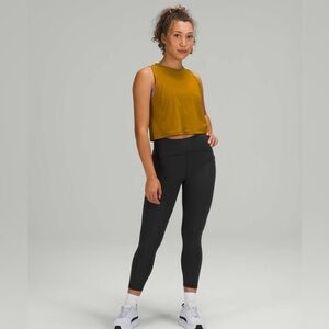 Lululemon Power Thru High Rise Crop 23in Black Women’s Leggings Size 2